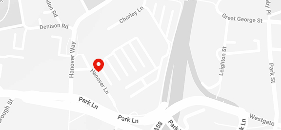 A map of the streets around the Leeds office
